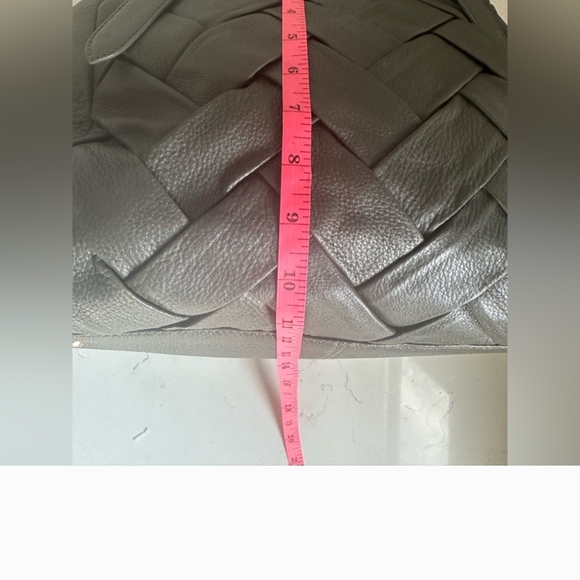 Cole Haan Woven Gray Leather Tote - Picture 11 of 13